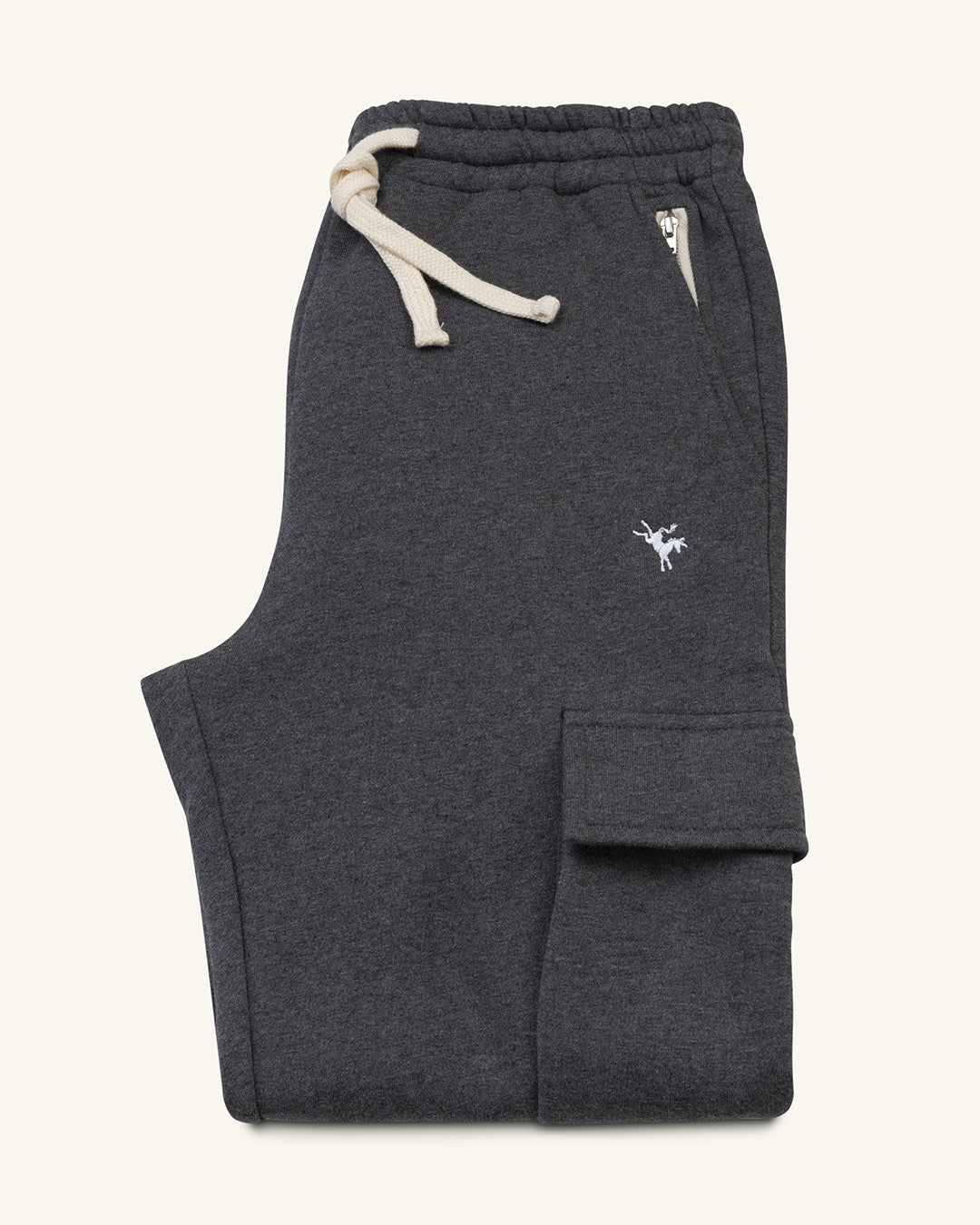 Dark Grey Straight Leg Cargo Joggers