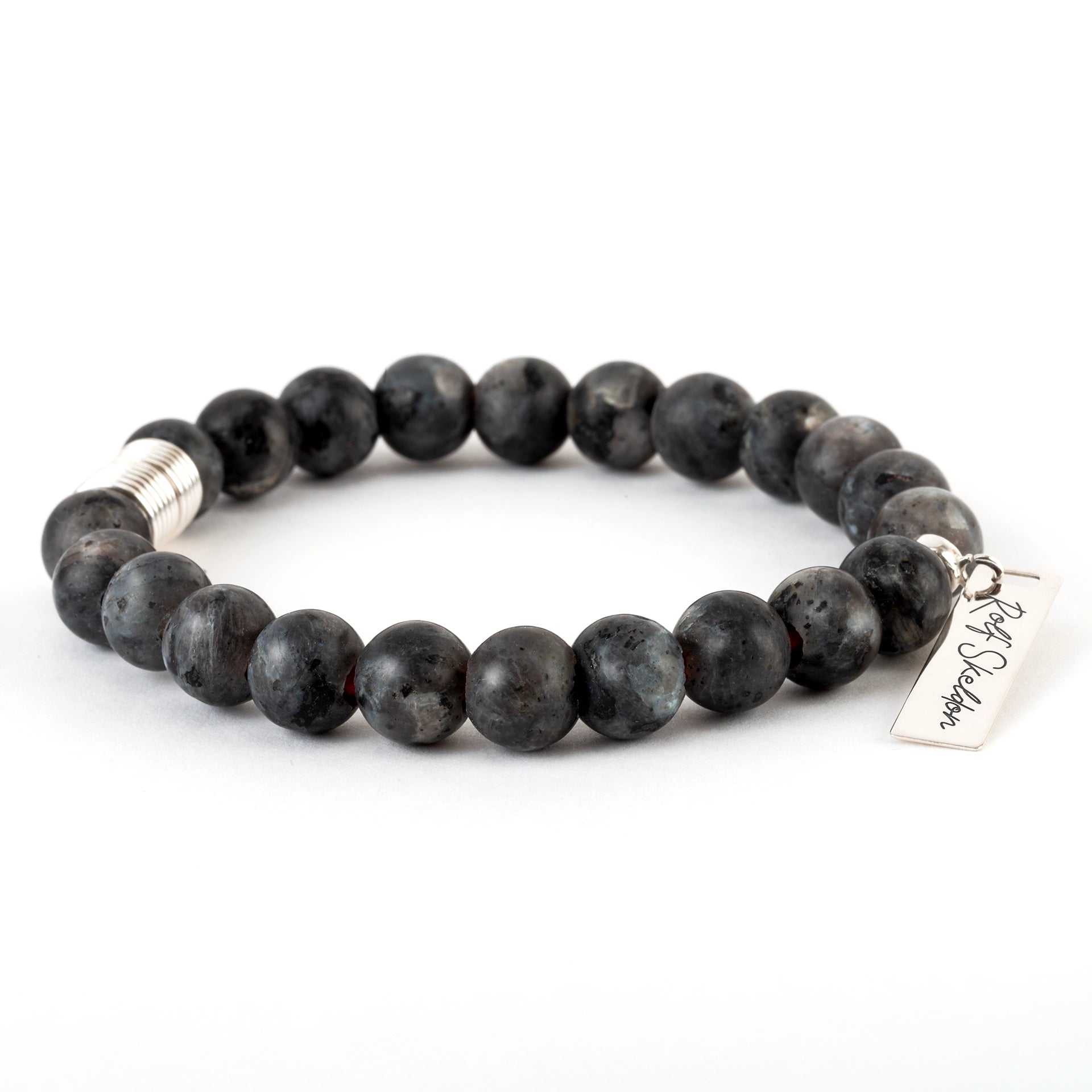 Black Labradorite Beaded Bracelet