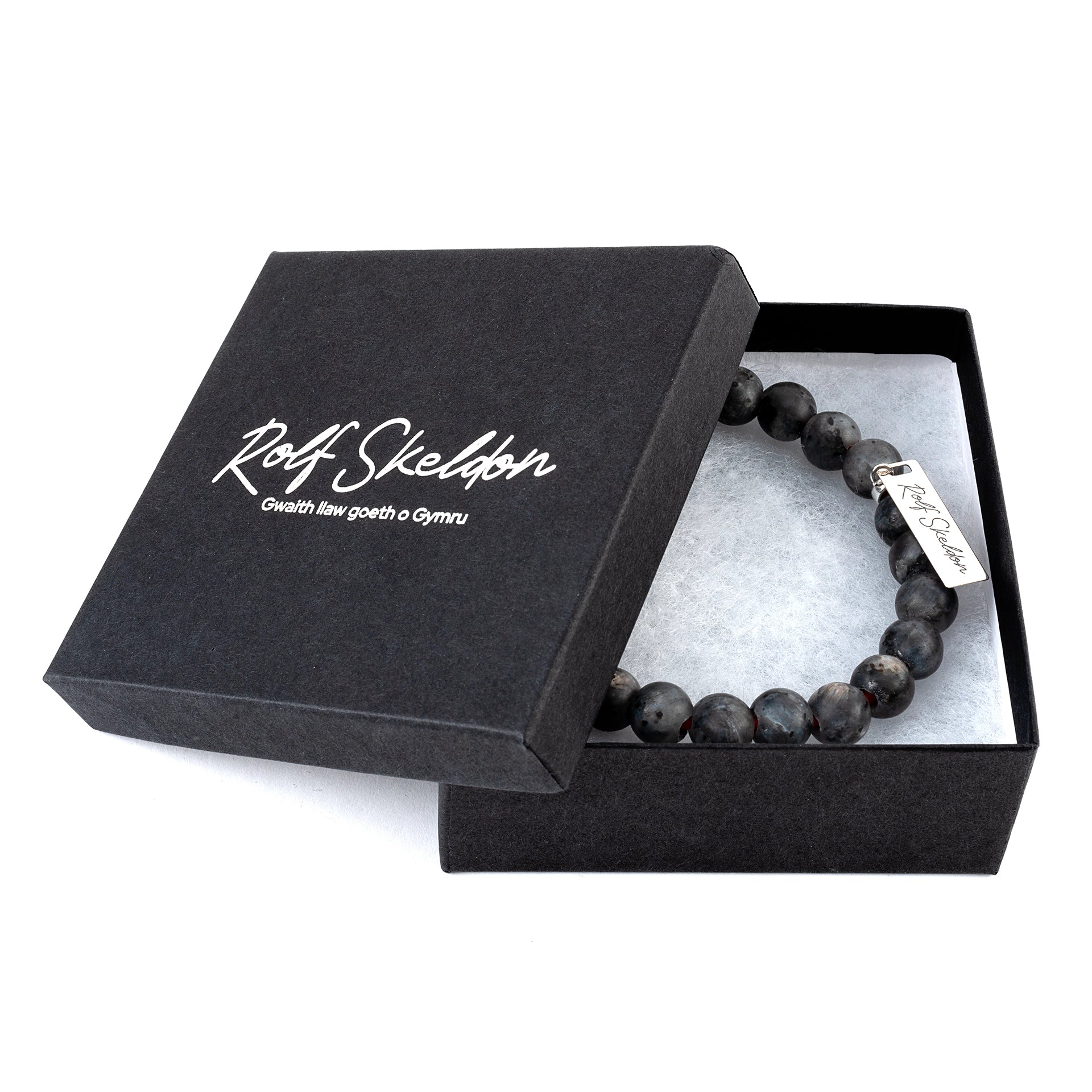 Black Labradorite Beaded Bracelet