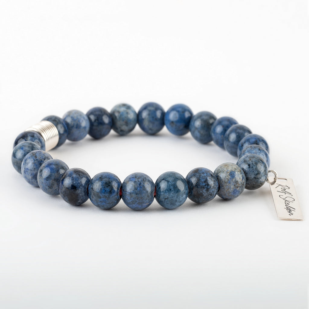 Blue Dumortierite Beaded Bracelet