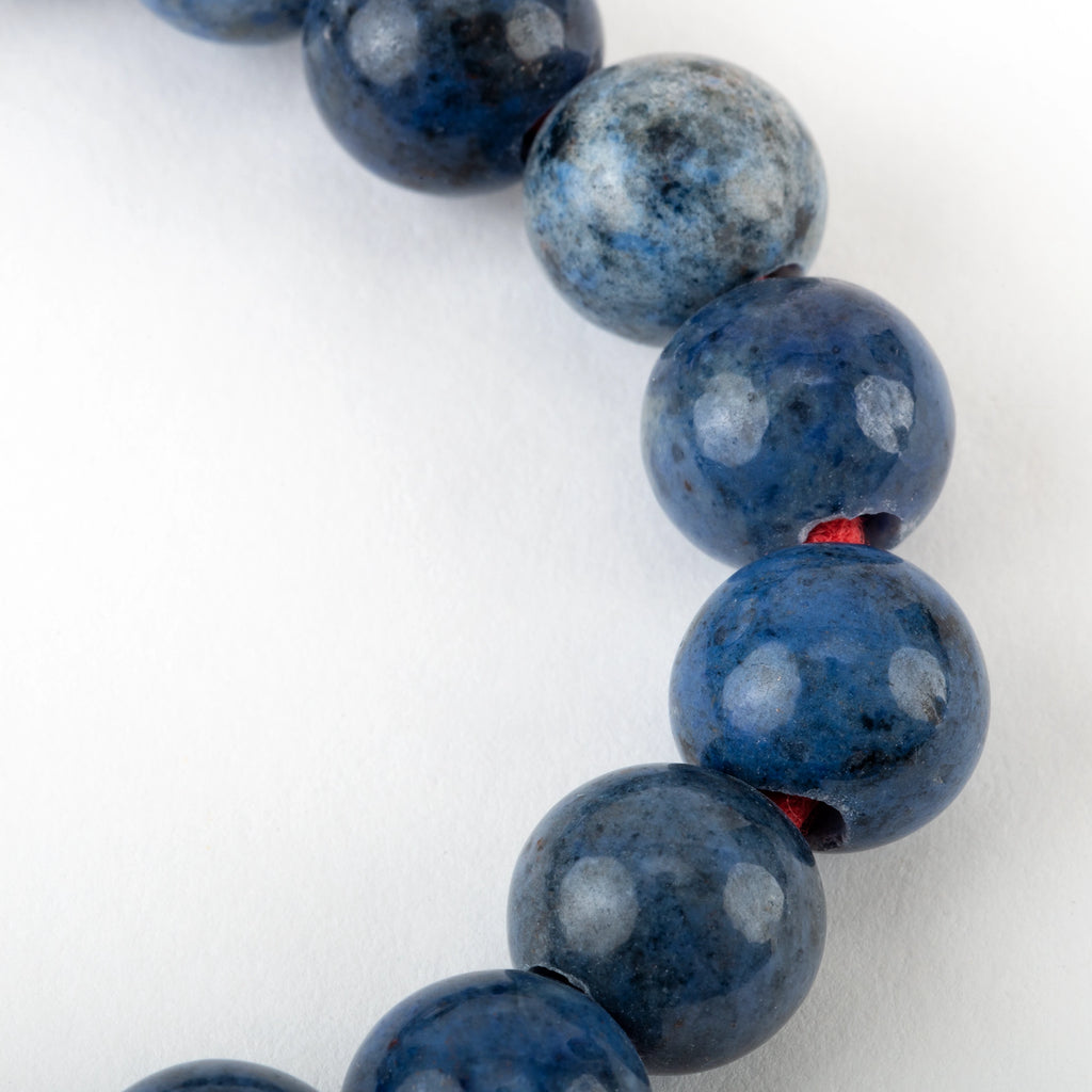 Blue Dumortierite Beaded Bracelet