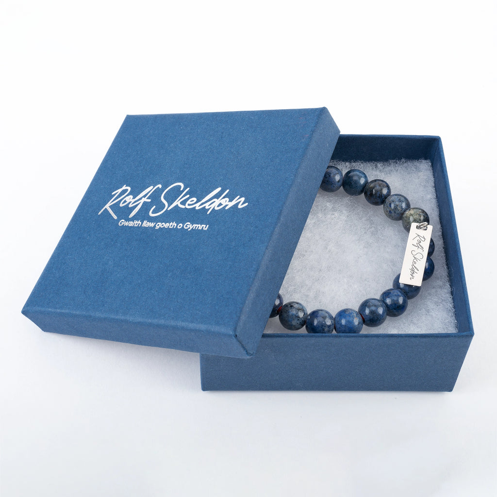 Blue Dumortierite Beaded Bracelet