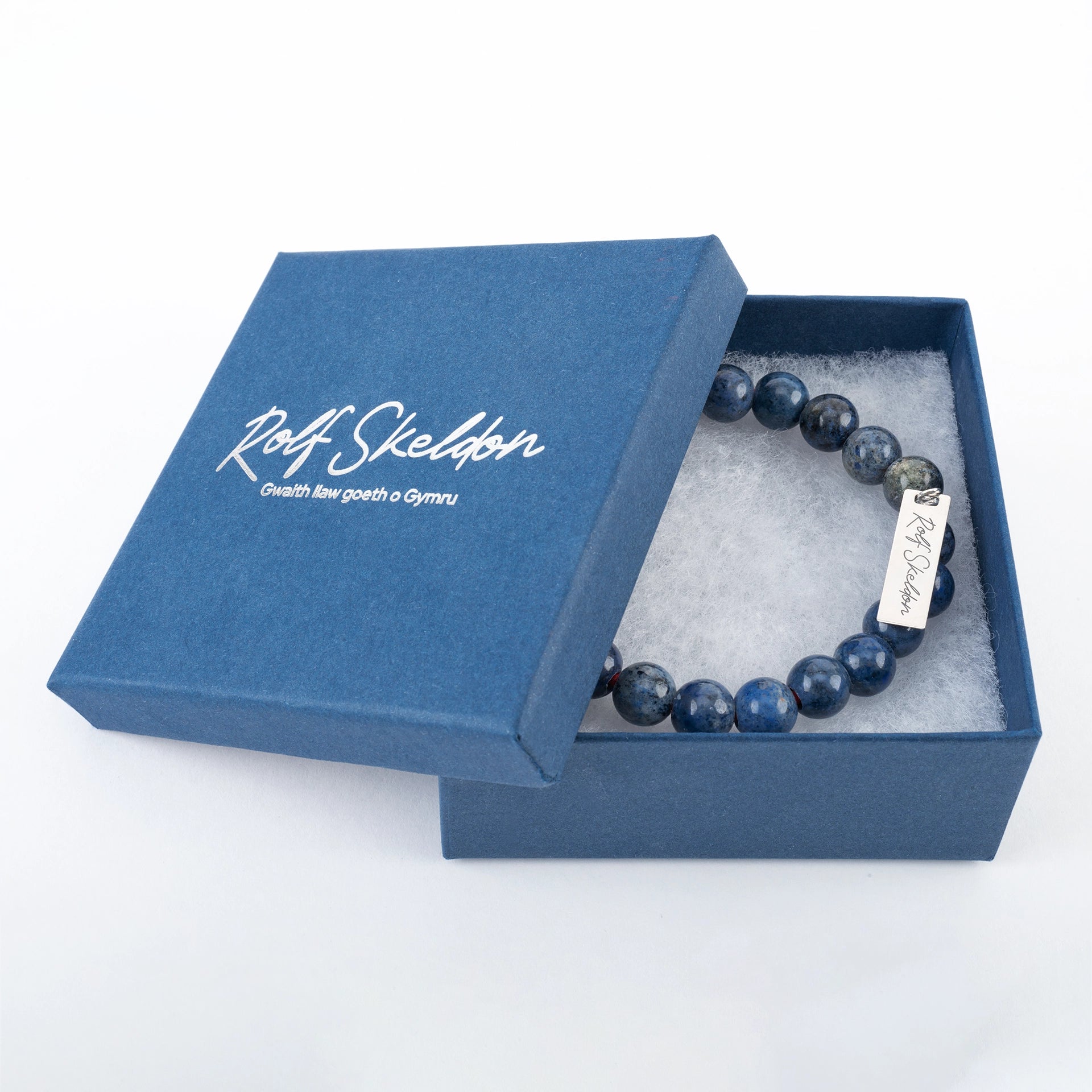 Blue Dumortierite Beaded Bracelet