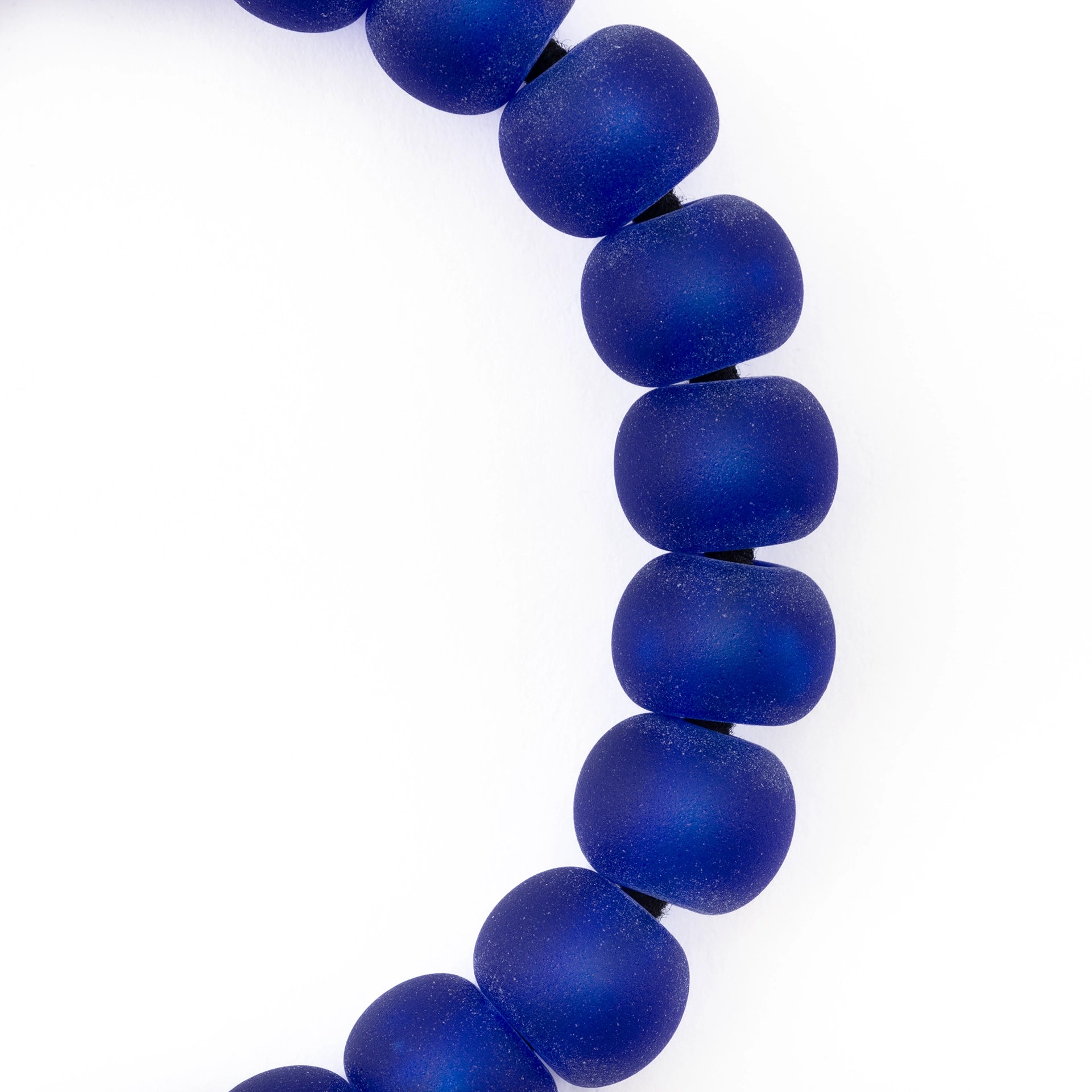 Frosted Round Recycled Glass Bead Bracelet