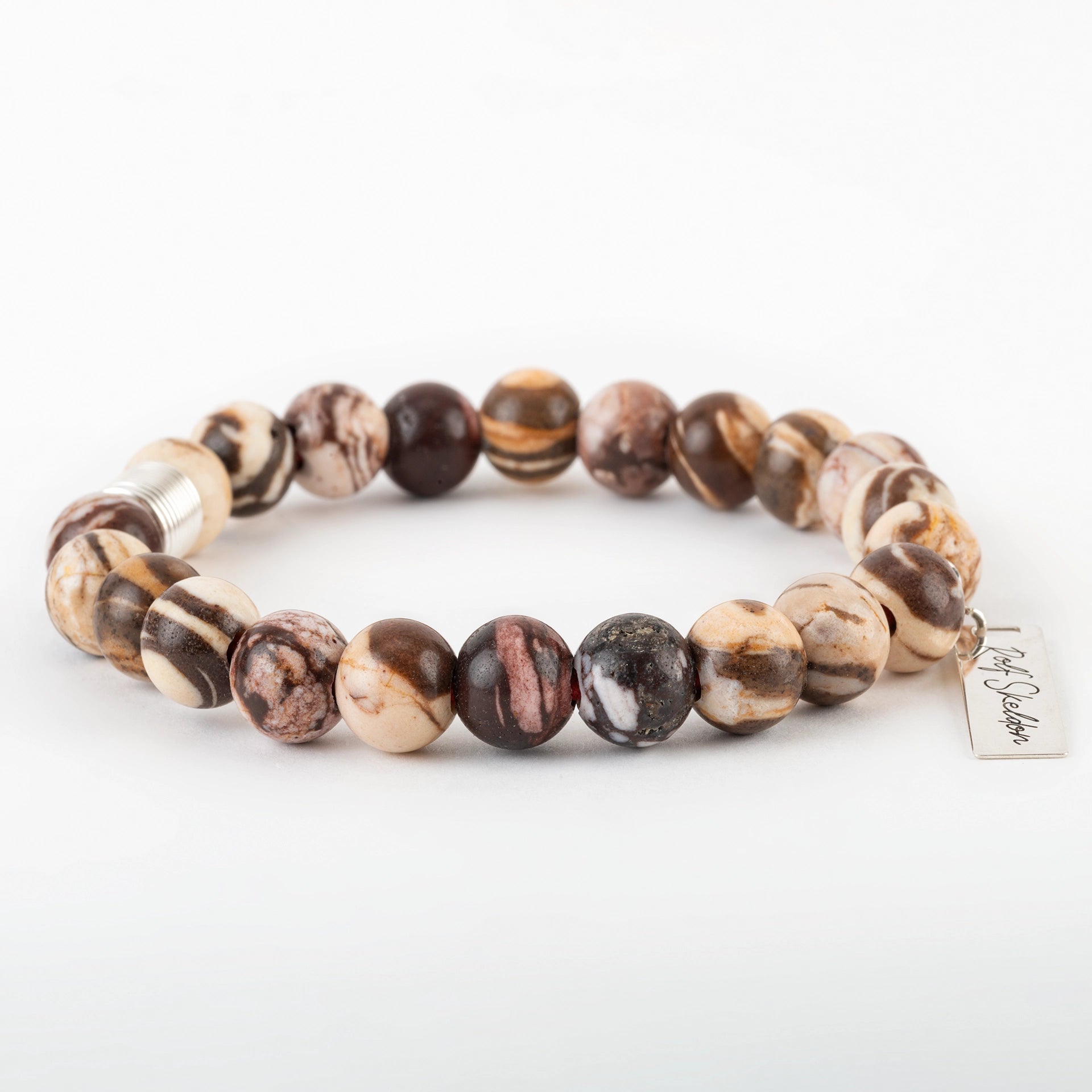 Brown Zebra Jasper Beaded Bracelet