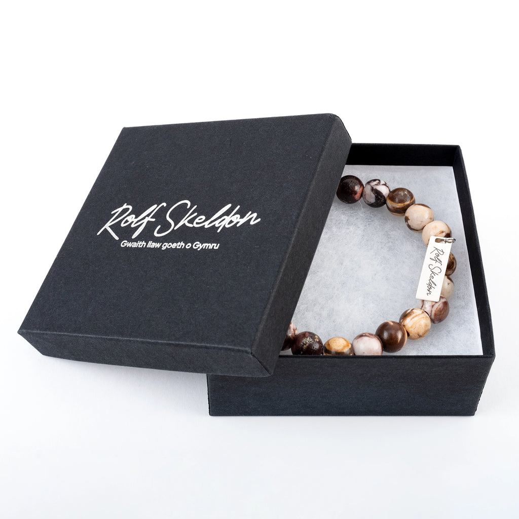 Brown Zebra Jasper Beaded Bracelet