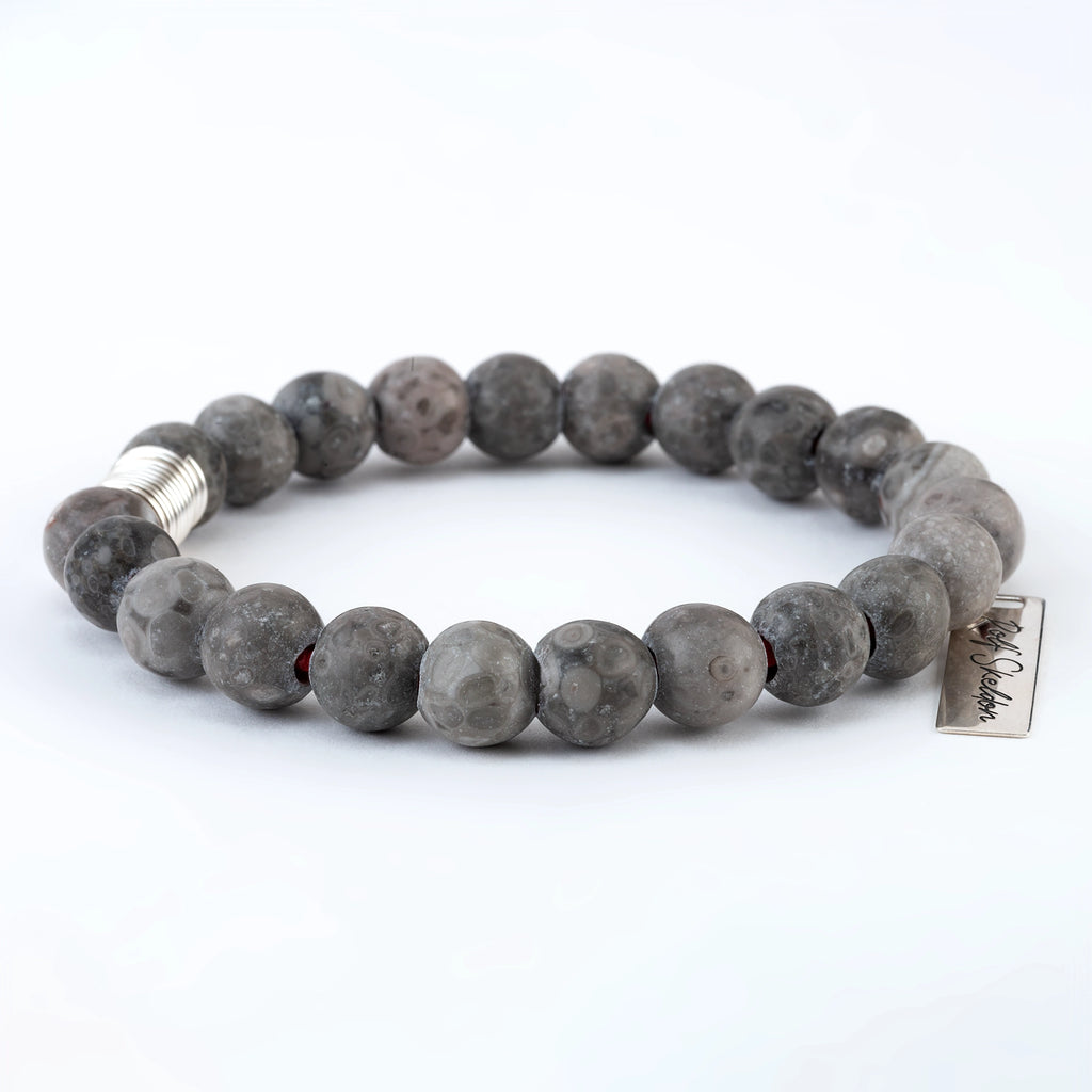 grey Jasper beaded bracelet