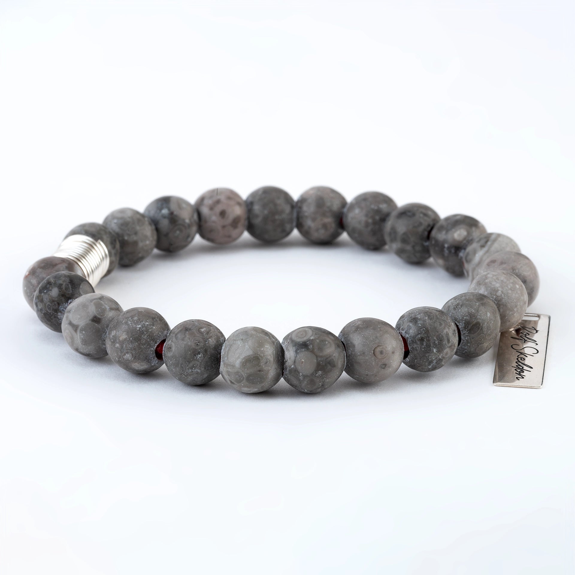 grey Jasper beaded bracelet