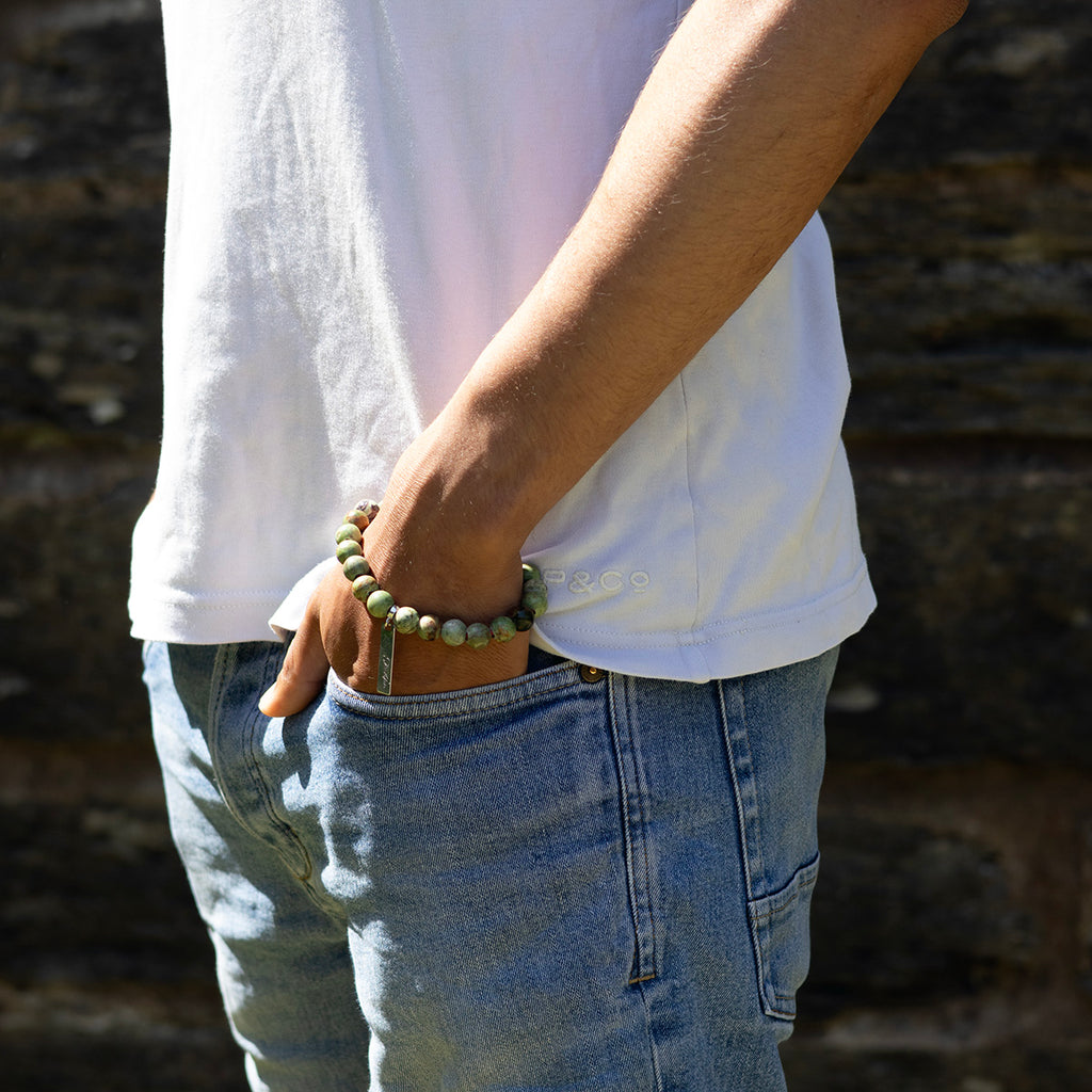 Green Opal Beaded Bracelet
