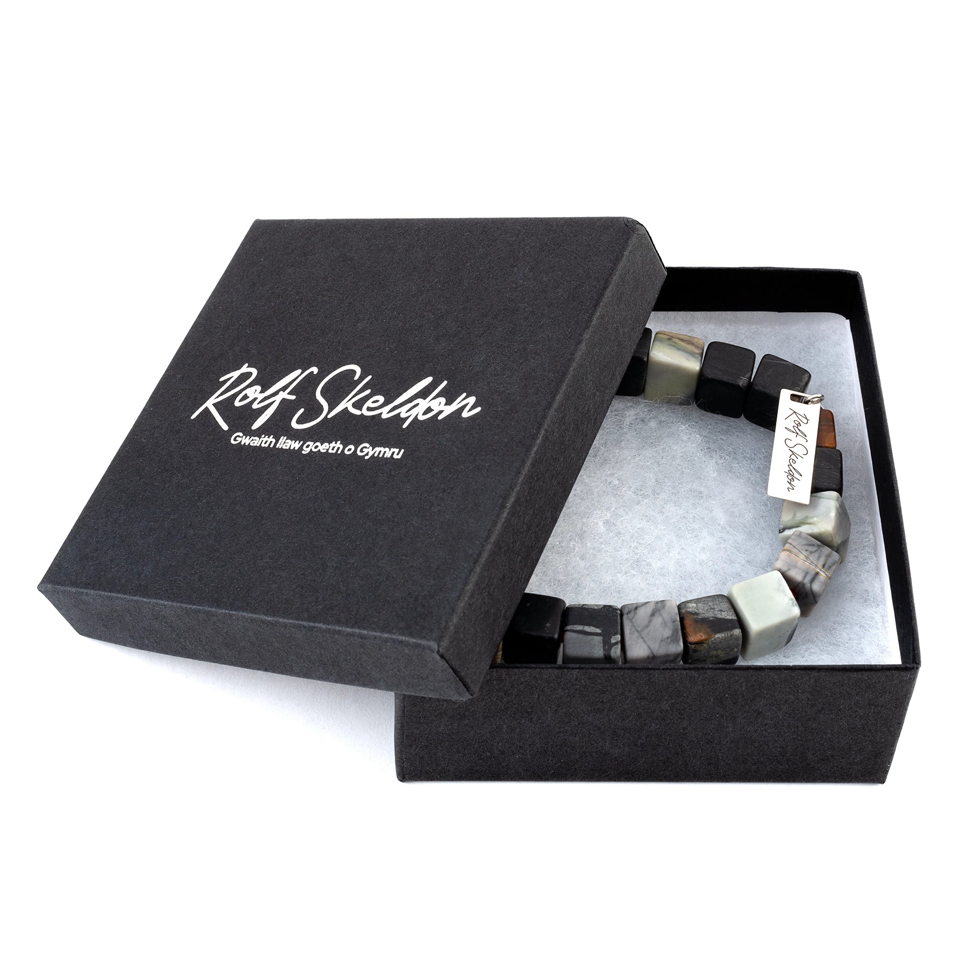 Picasso Jasper Cube Bracelet