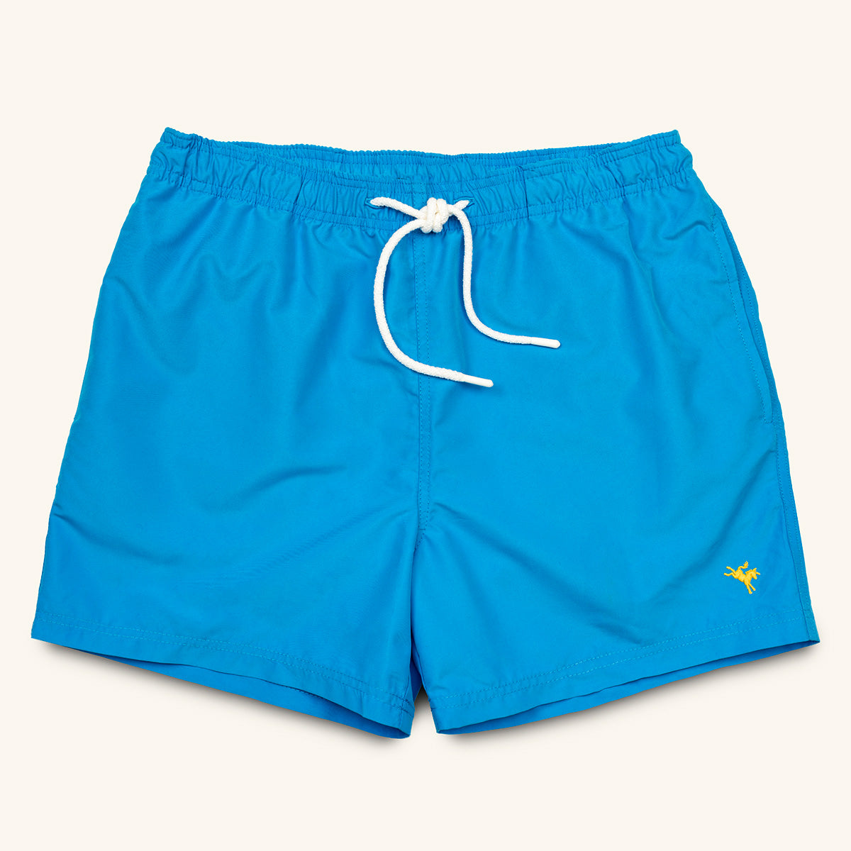 Bright blue recycled swim shorts