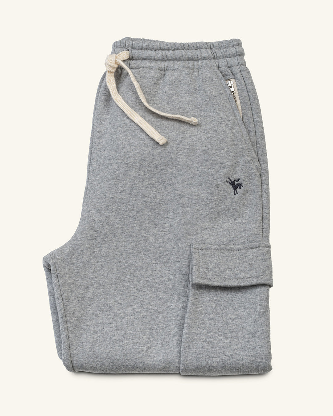 grey loose fit cargo sweatpants