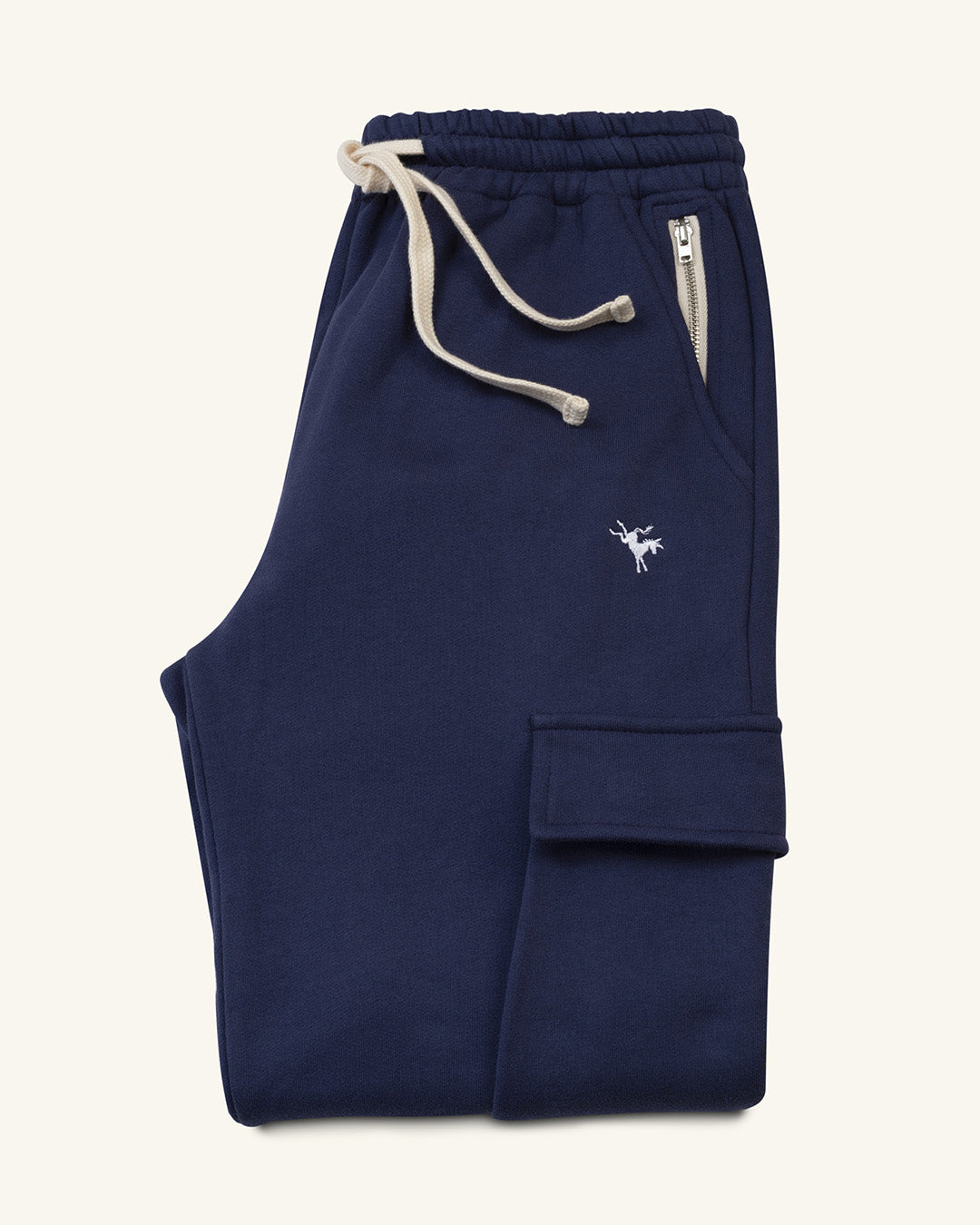 Navy Straight Leg Cargo Joggers