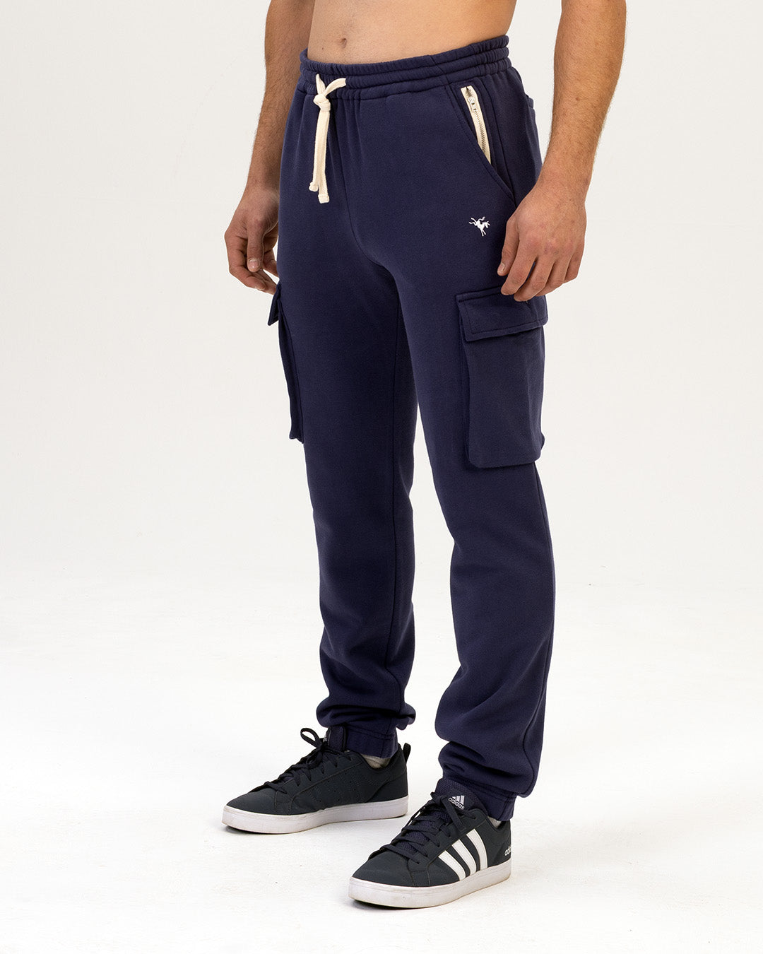 Navy Straight Leg Cargo Joggers